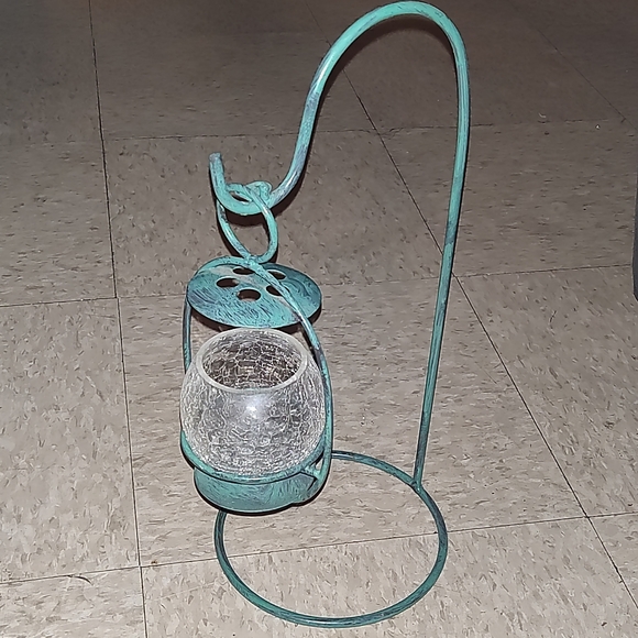 Crystal Hanging Candle Lantern - Picture 1 of 6